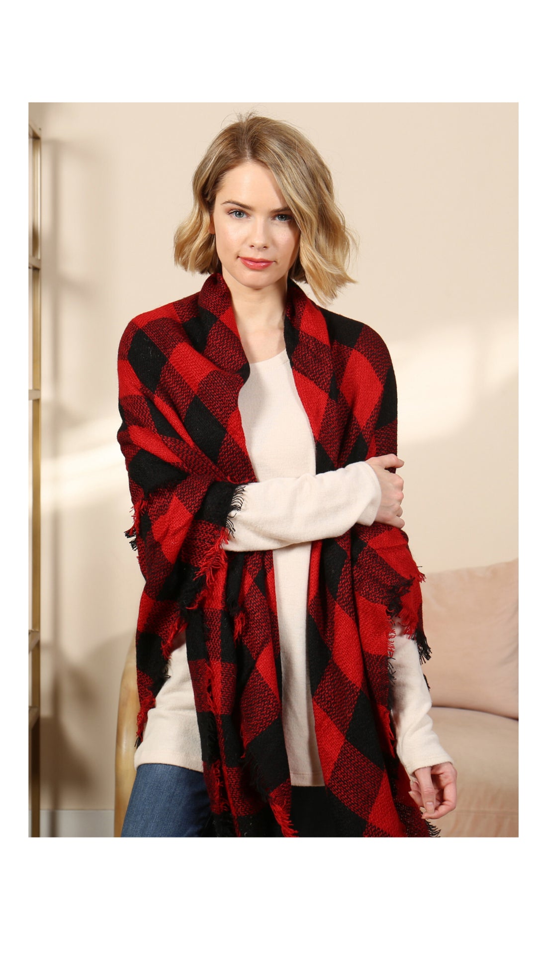 Red Buffalo Plaid Scarf