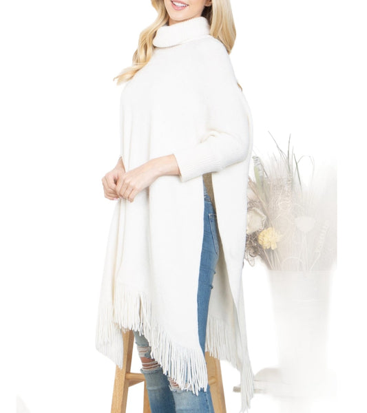Ivory Turtleneck Shawl
