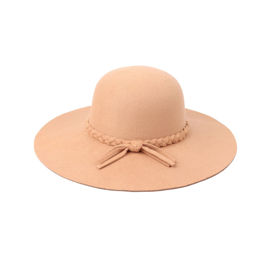 Khaki Braid Floppy Brim Hat