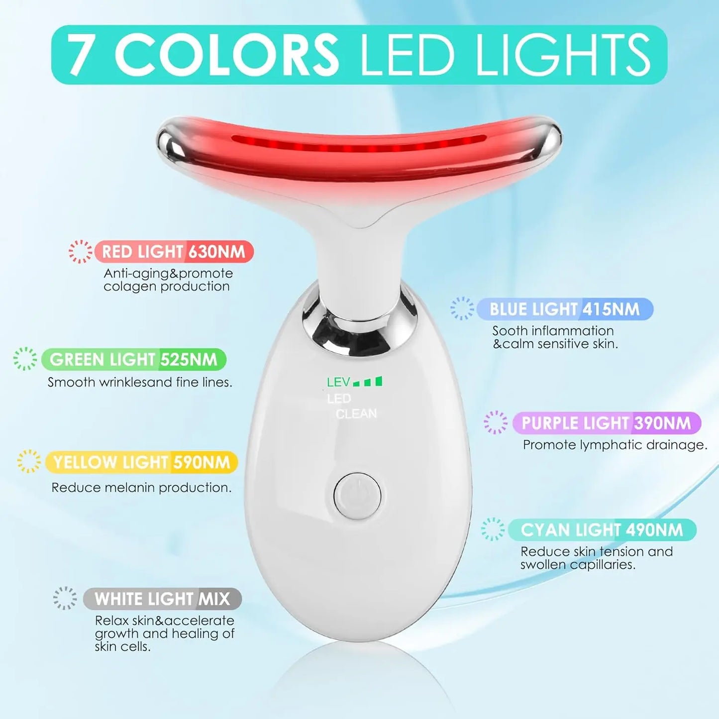 7 Color Photon Facial Treatment Massager
